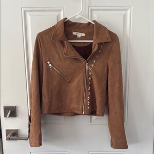 Brown Suede Jacket with fringe